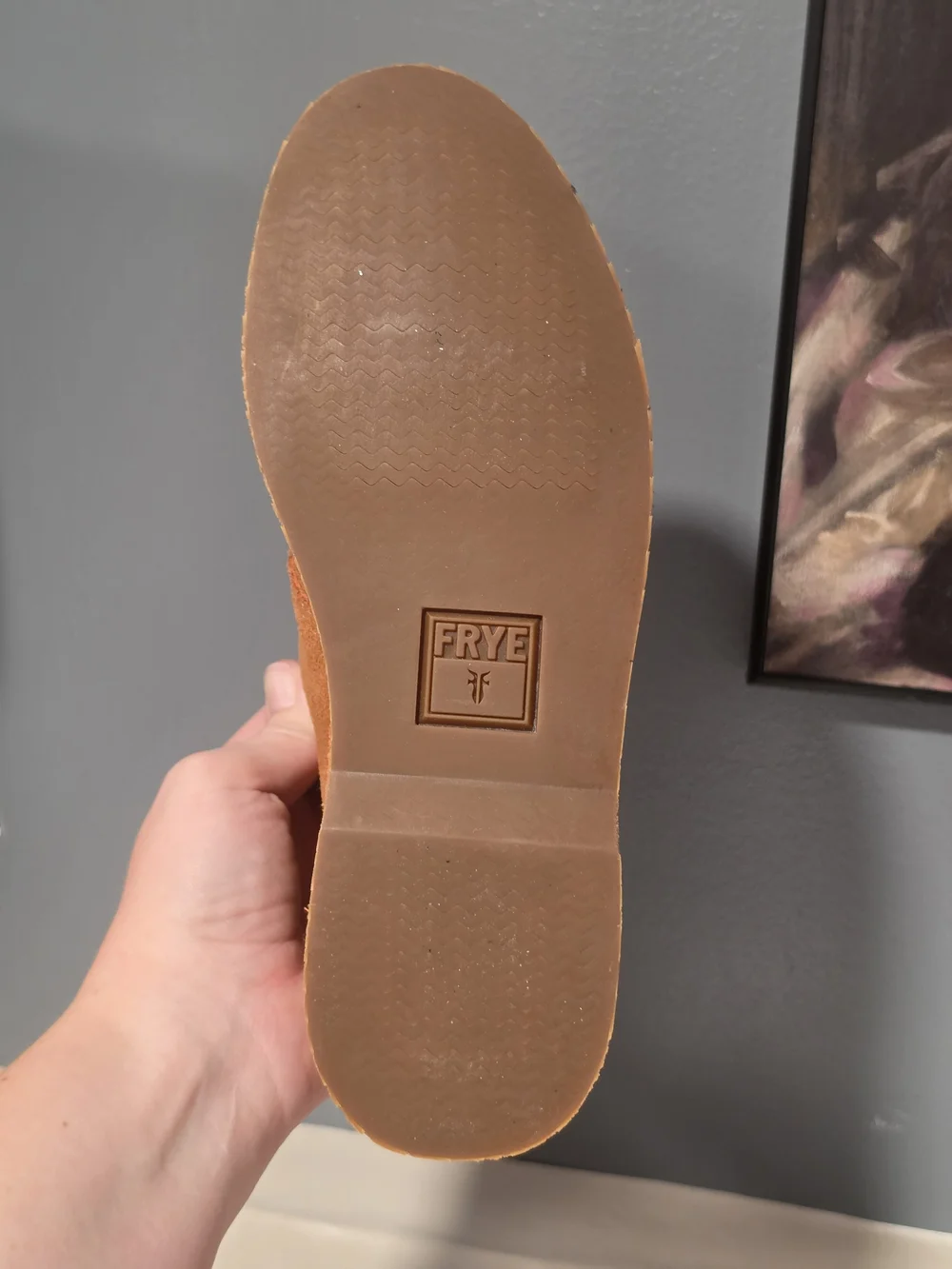FRYE Children's Tan Suede Lace Up Chukka Boots Youth Size 4